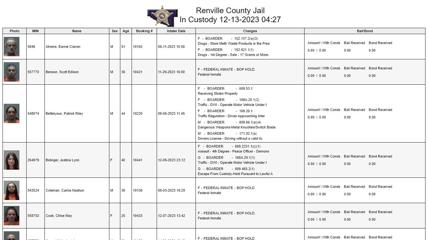 Custody - Renville County, Minnesota